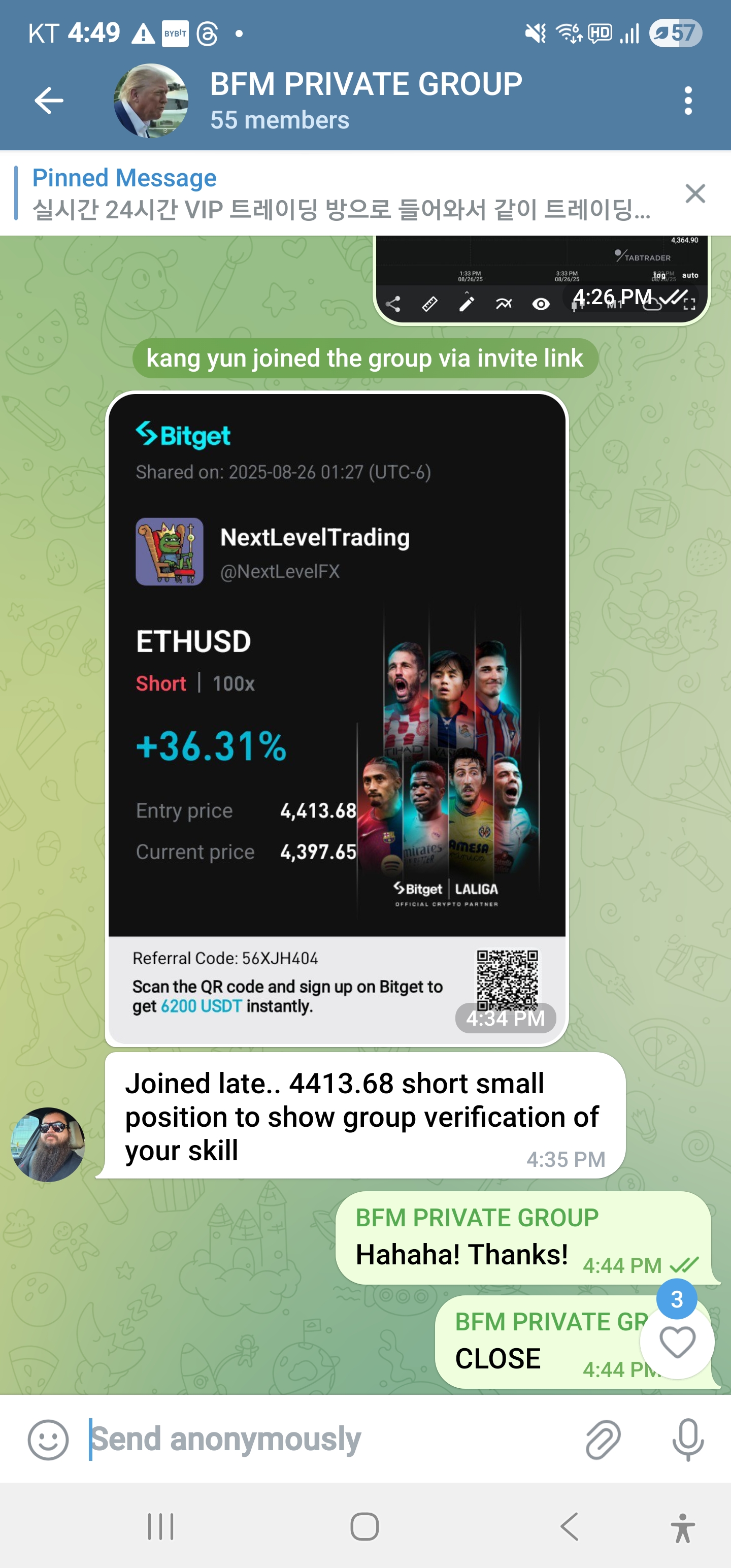 Trading Result